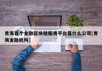 青海首个金融区块链服务平台是什么公司[青海金融机构]